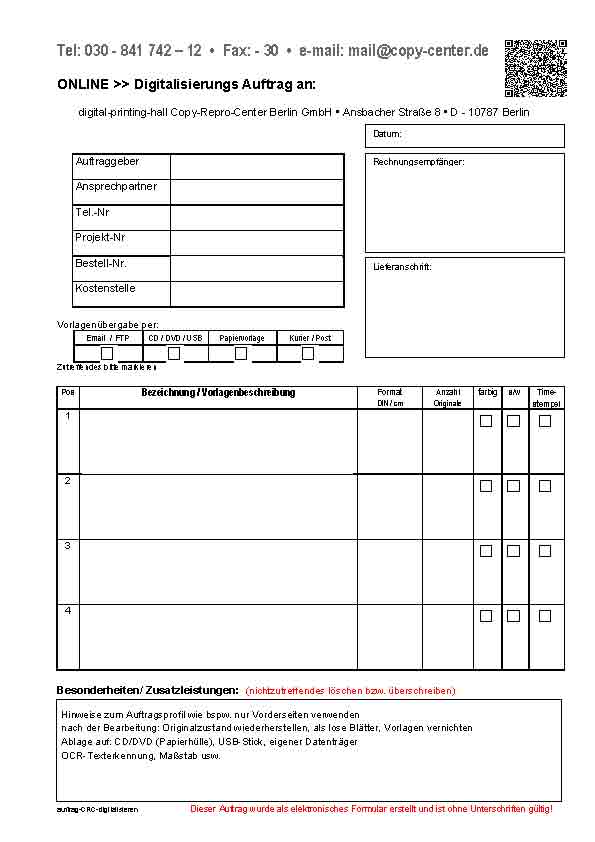 auftrag crc